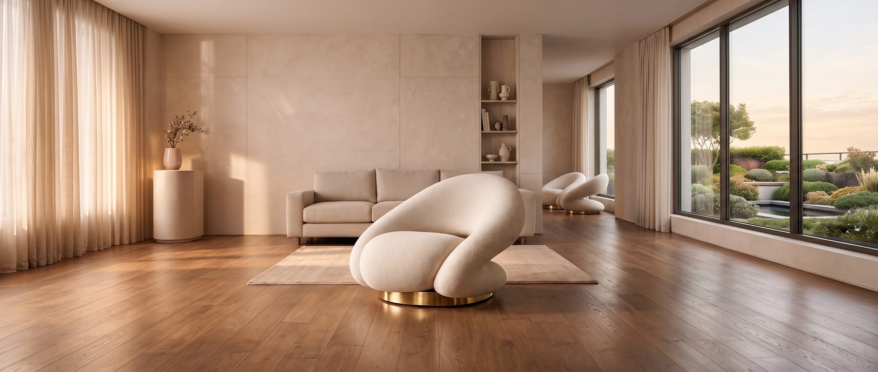 The Perfect Chair Collection styled in a sunlit room